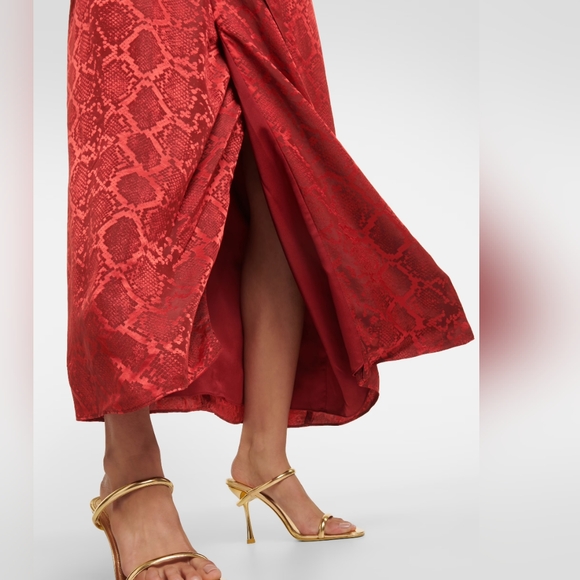 SIMKHAI Carmine snake-print satin maxi dress - Picture 5 of 5